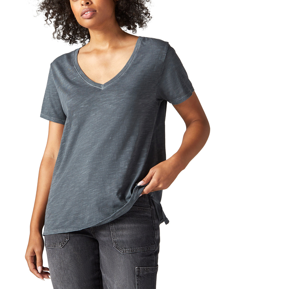 Lucky Brand Classic V-Neck - Asphalt